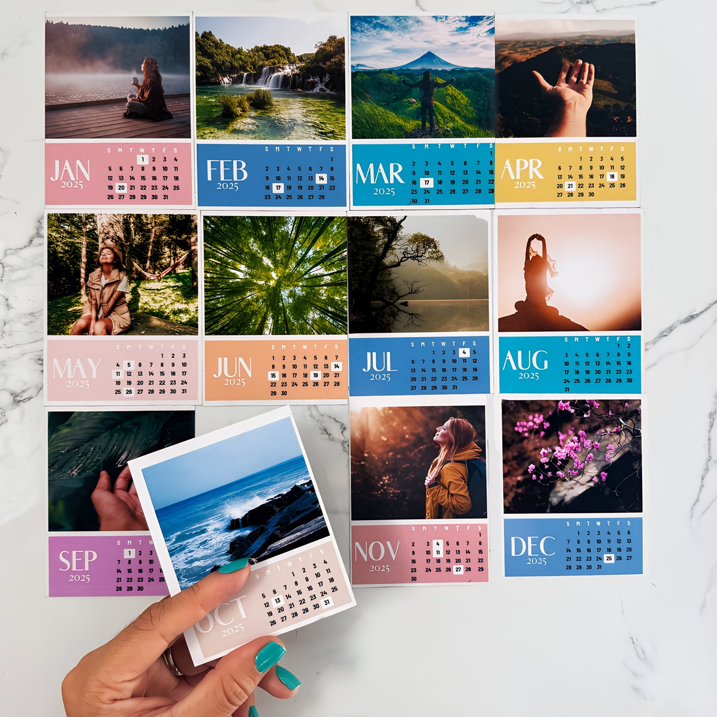 2025 Custom Magnetic Photo Calendar 2.75 x 3.75 inches