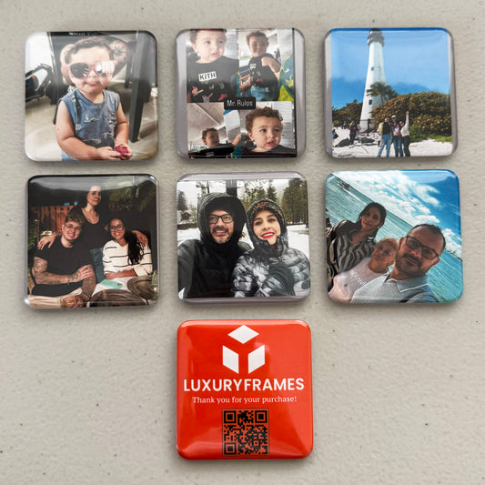 Square Photo Magnets set of 6 magnets 2x2” Hand Crafted